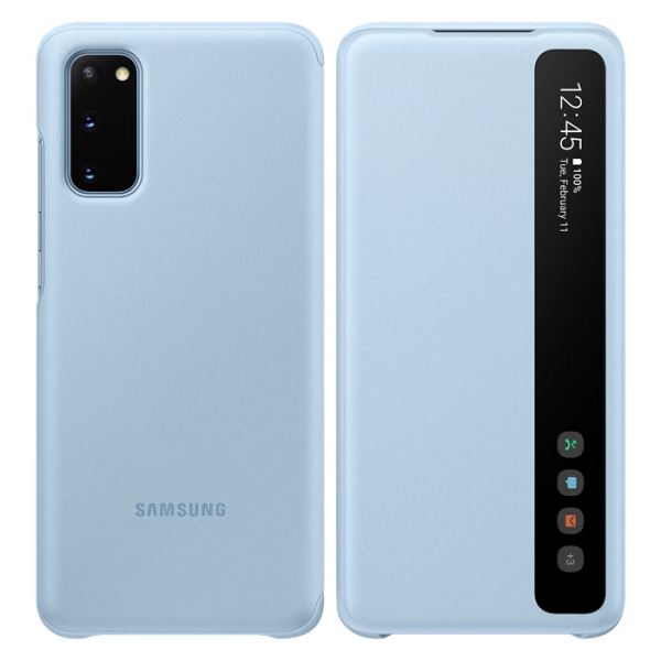 Smart Clear View Cover für Samsung Galaxy S20 in blau EF-ZG980CLE Handyshop Linz kaufen