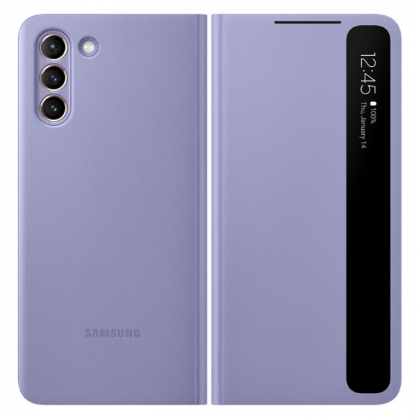 Smart Clear View Cover für Samsung Galaxy S21 Plus in violett EF-ZG996CVE Handyshop Linz kaufen