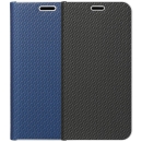 Samsung Galaxy Klapphüllen LUNA Book Carbon schwarz blau vorne Handyshop Linz kaufen online bestellen