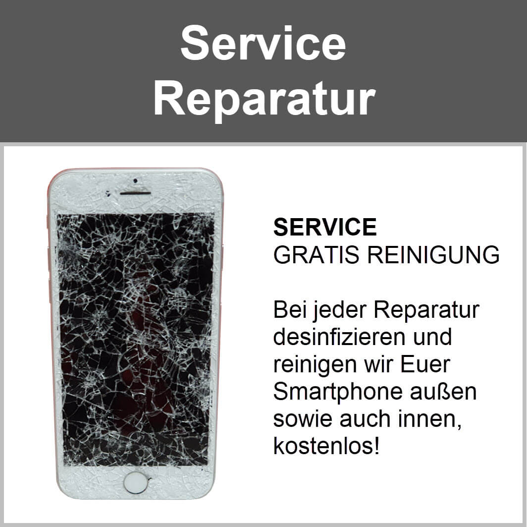 Gratis Reinigung bei Handyreparatur iPhonereparatur Displayreparatur im Handyshop Linz oder über Versand